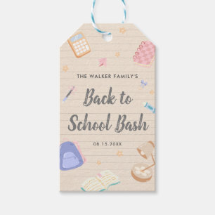 Pastel Playful Back To School Bash Party Gift Tags