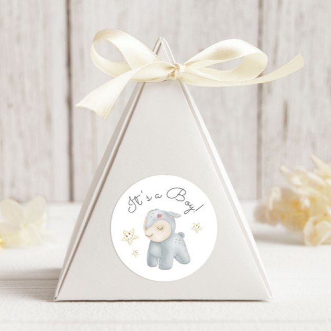 Pastel Plush Toys It's a Boy  Classic Round Sticker (Creator Uploaded)