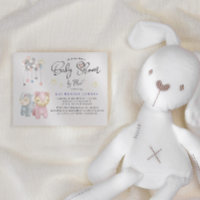 Pastel Plush Toys Virtual Baby Shower Invitation