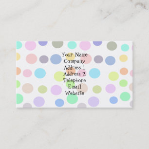 Pastel Polka Dot Business Card