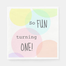 Pastel Polka Dots Fun To Be One First Birthday