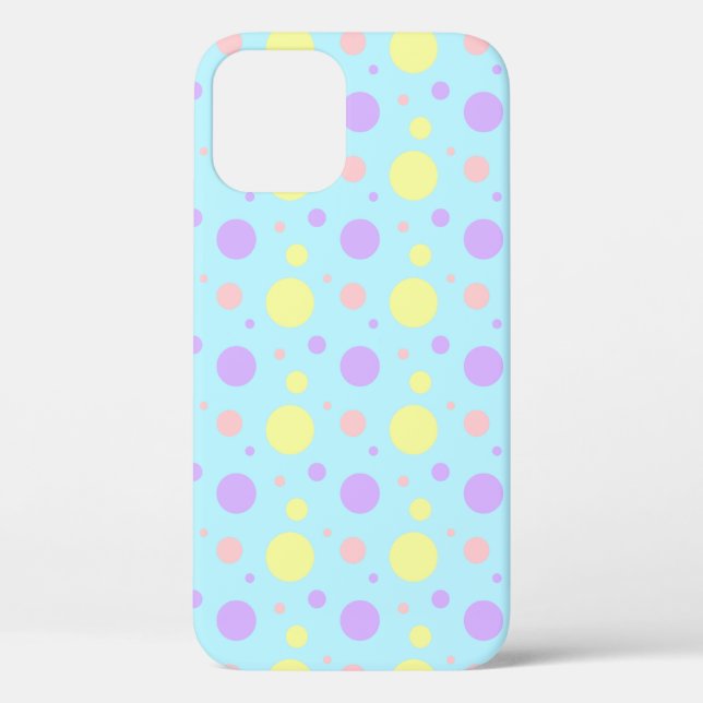Pastel polka-dots iPhone / iPad case (Back)
