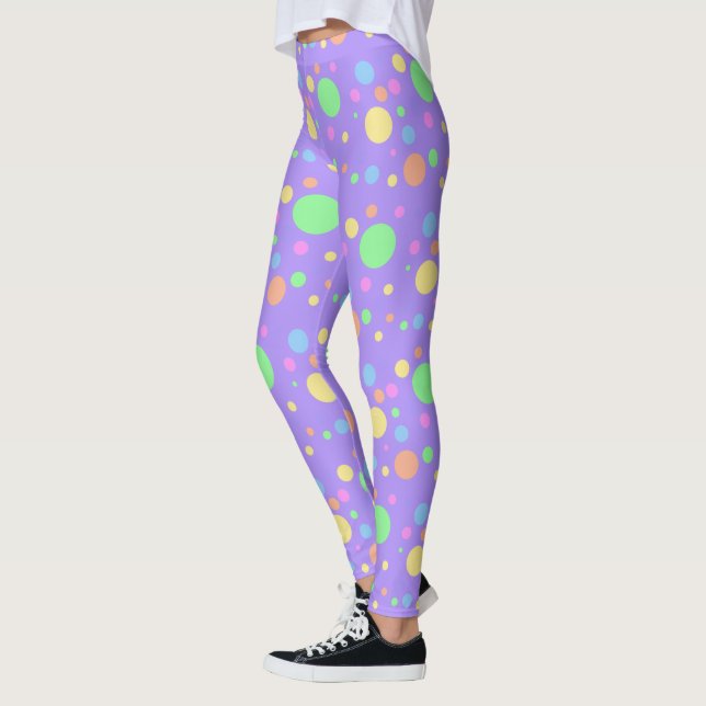 Pastel Polka Dots Leggings (Left)