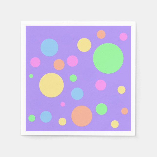 Pastel Polka Dots Napkin (Front)