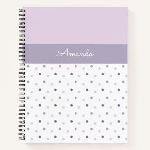 Pastel polka dots notebook