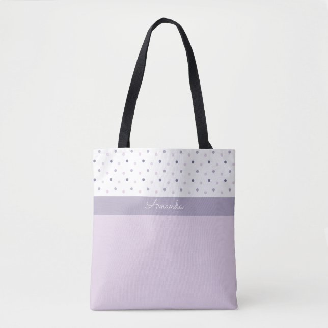 Pastel Polka Dots Tote Bag (Front)