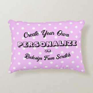 Pastel Polkadots Pattern - Pink Decorative Cushion