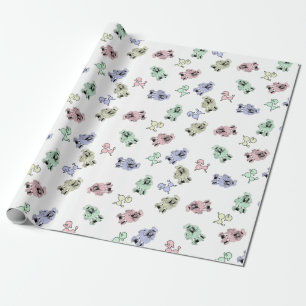 Pastel Poodles Wrapping Paper