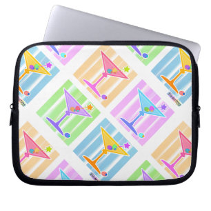 PASTEL POP ART MARTINIS LAPTOP SLEEVE