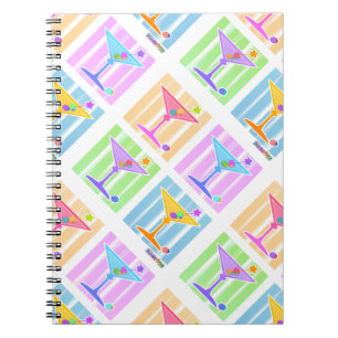PASTEL POP ART MARTINIS NOTEBOOK