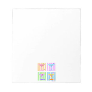 PASTEL POP ART MARTINIS NOTEPAD
