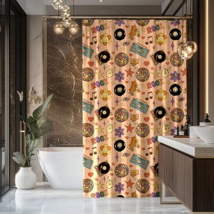 Pastel Pop Curtain Groovy 70s Colourful Accent