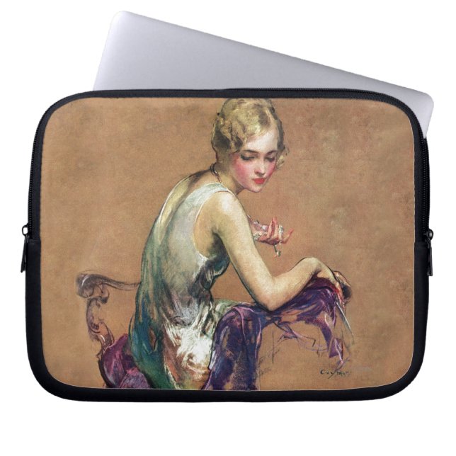 Pastel Portrait Laptop Sleeve (Front)