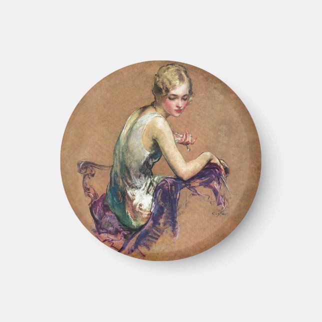 Pastel Portrait Magnet (Front)