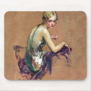 Pastel Portrait Mouse Mat