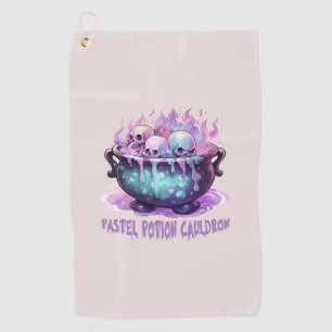 Pastel Potion Cauldron Golf Towel