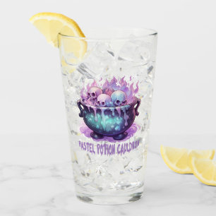 Pastel Potion Cauldron with Purple Skull Glass