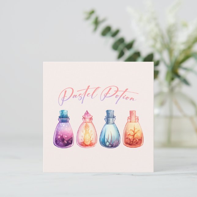 Pastel Potion – Cute and Elegant Witch Potion (Standing Front)