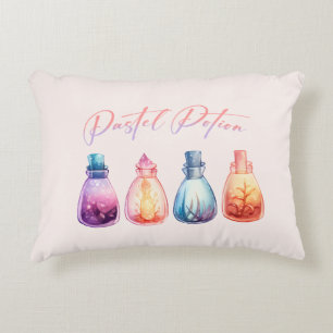 Pastel Potion – Cute and Elegant Witch Potion Decorative Cushion