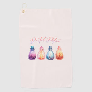Pastel Potion – Cute and Elegant Witch Potion Golf Towel