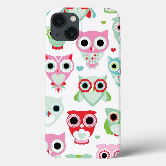pastel powder colour owl background Case-Mate iPhone case (Back)