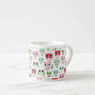 pastel powder colour owl background espresso cup