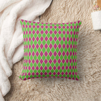 Pastel Preppy Golf Argyle Pattern Cushion