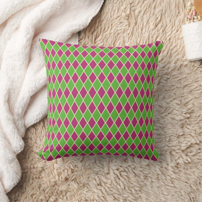 Pastel Preppy Golf Argyle Pattern Cushion (Blanket)