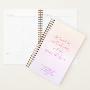 Pastel Pretty Dreams into Plans Business Planner