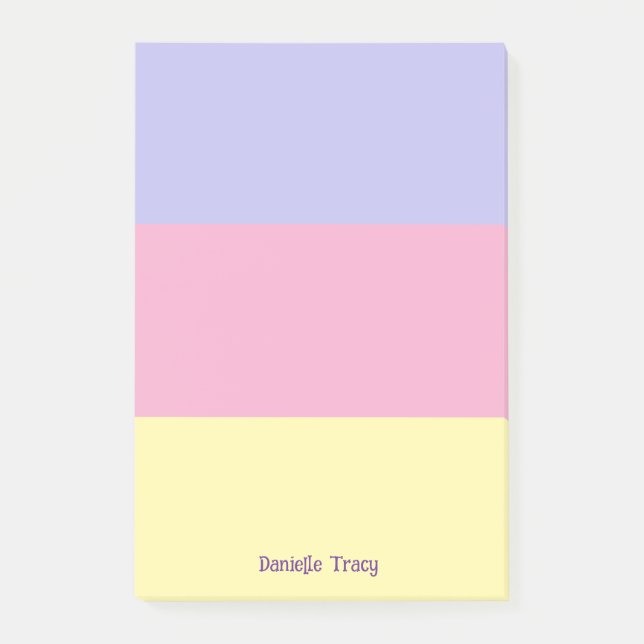 Pastel Pretty Spring Colours Custom  Post-it Notes (Front)
