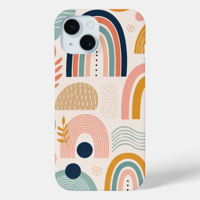 Pastel Prism Arc Abstract Surface Pattern Case-Mate iPhone Case (Back)