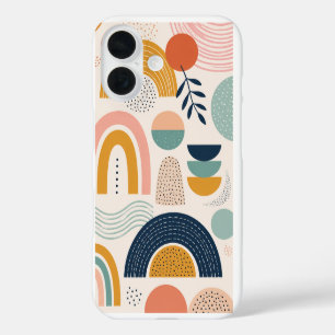 Pastel Prism Arc Abstract Surface Pattern iPhone 16 Case