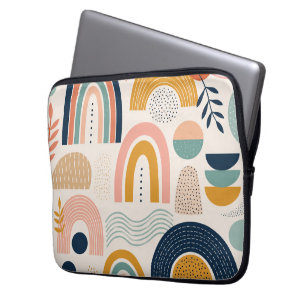 Pastel Prism Arc Abstract Surface Pattern Laptop Sleeve