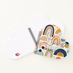 Pastel Prism Arc Abstract Surface Pattern Stylish Notebook
