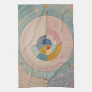 Pastel Prism: Rainbow Color Wheels Tea Towel