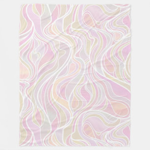 Pastel Psychedelic Stained Glass Abstract Fleece Blanket