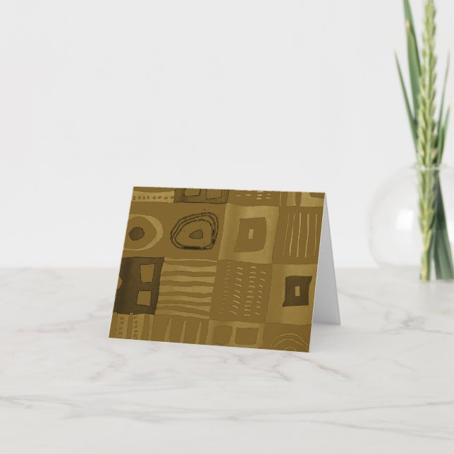 Pastel Pulse: Afrocentric Geometric  Note Card (Front)