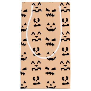 Pastel Pumpkin Faces Small Gift Bag
