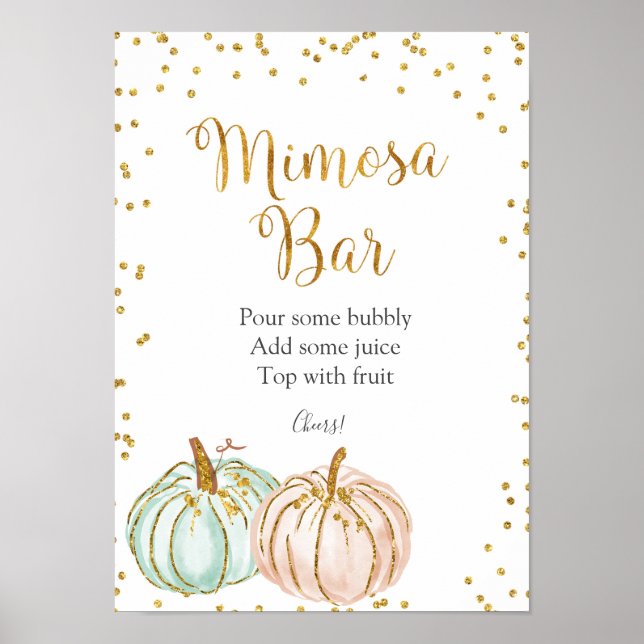 Pastel Pumpkin Mimosa Bar Sign (Front)