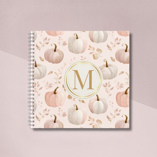 Pastel Pumpkin Monogram – Personalised Initial Not Notebook (Creator Uploaded)