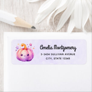 Pastel Pumpkin with Stars Cute Dreamy Vibe Address
