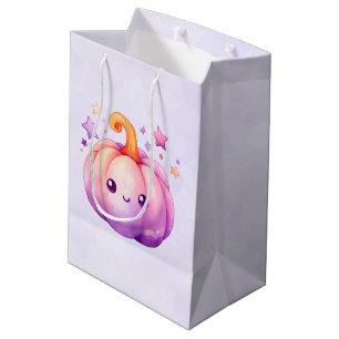 Pastel Pumpkin with Stars Cute Dreamy Vibe Medium Gift Bag