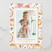 Pastel Pumpkins and Apples Thanksgiving Photo