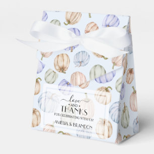Pastel Pumpkins Blue Boy Baby Shower Favour Box