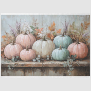 Pastel Pumpkins Decoupage Tissue Paper