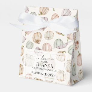Pastel Pumpkins Neutral Baby Shower Favour Box