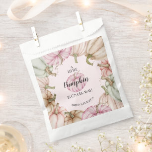 Pastel Pumpkins Pink Girl Baby Shower Favour Bag