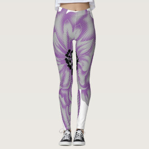 Pastel Purple, Amethyst Smoke artificial flower De Leggings