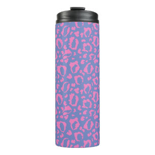 Pastel Purple And Pink Leopard Print Pattern  Thermal Tumbler