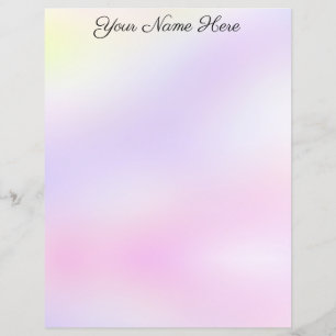 Pastel Purple and Pink Stationery